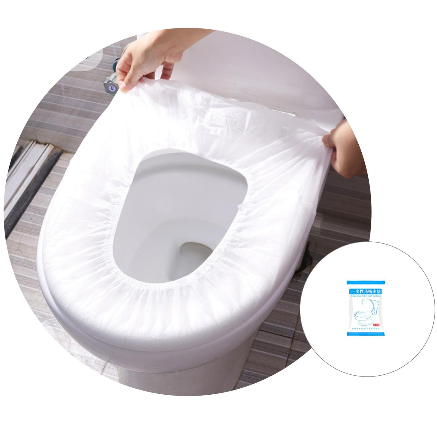 Lot de 10 housses de siège de toilettes imperméables et jetables